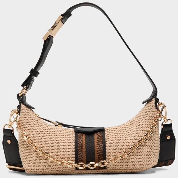 Chain Detail Buckle/Clip Strap Shoulder Bag Purse - Picture 1 of 3